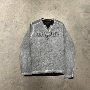 Y2K guess jeans long sleeve Henley‎ shirt
